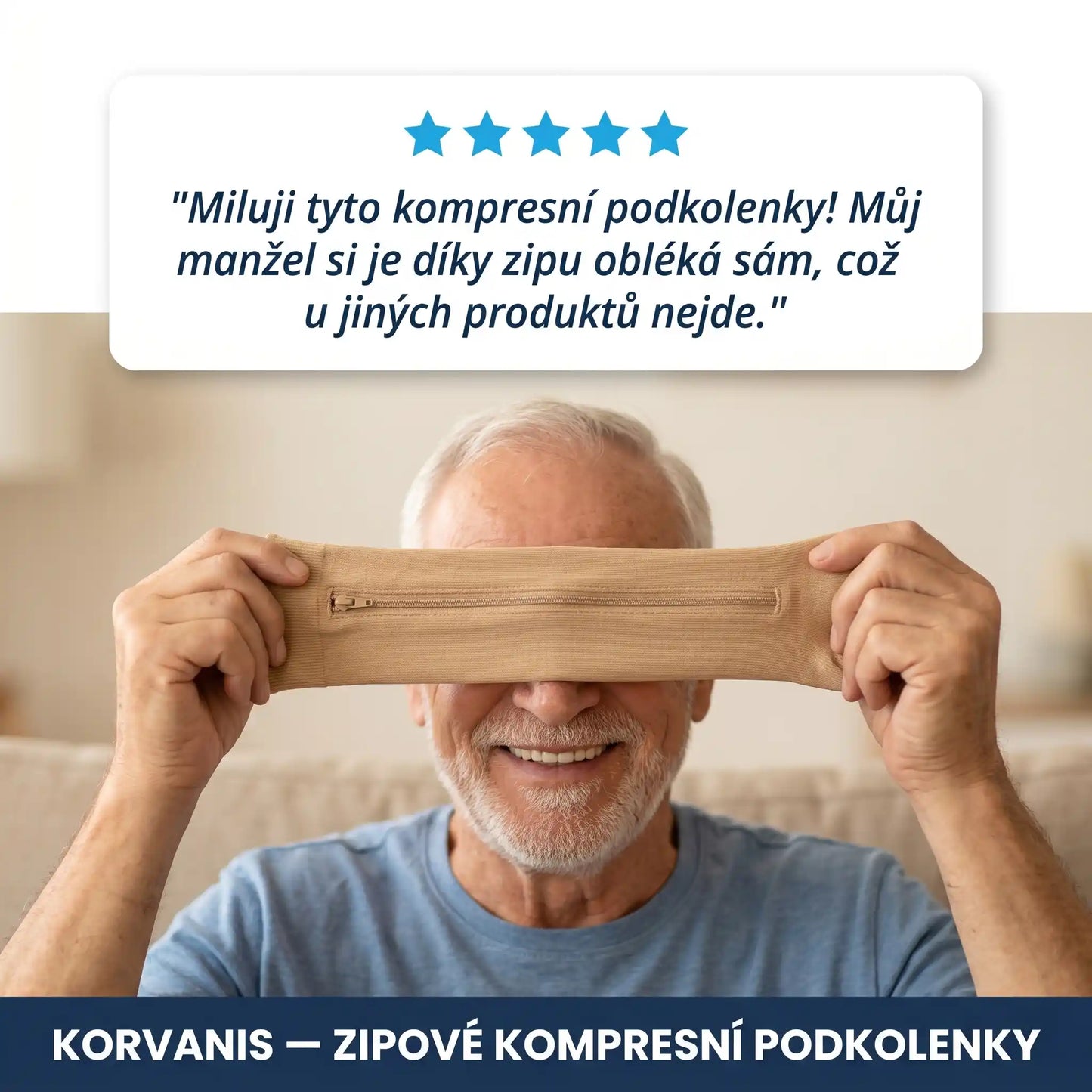 Zipové kompresní podkolenky — Korvanis