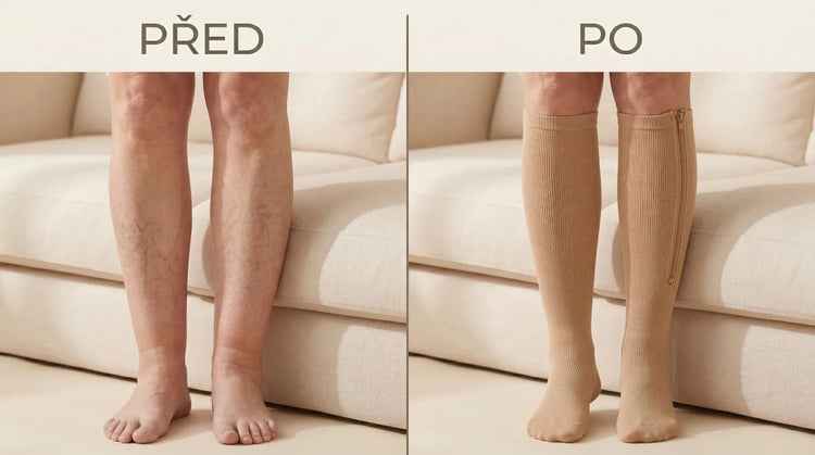 Před a po — otok a úleva